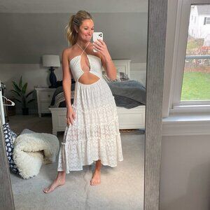 Selfie Leslie Just Cruise Cut-Out Bodice Midi Dress